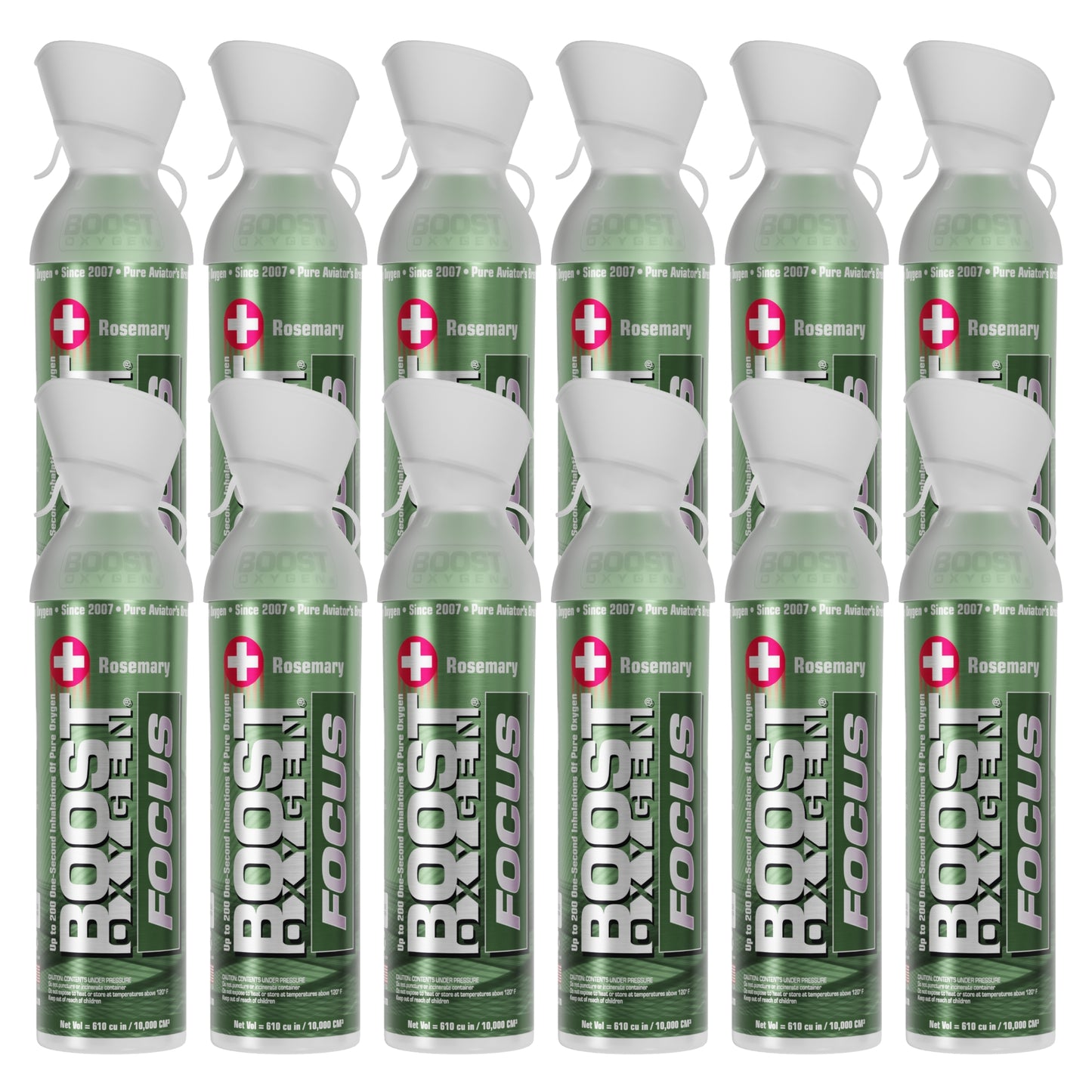 Boost Oxygen FOCUS | Rosemary - Large 10L - 12 Pack