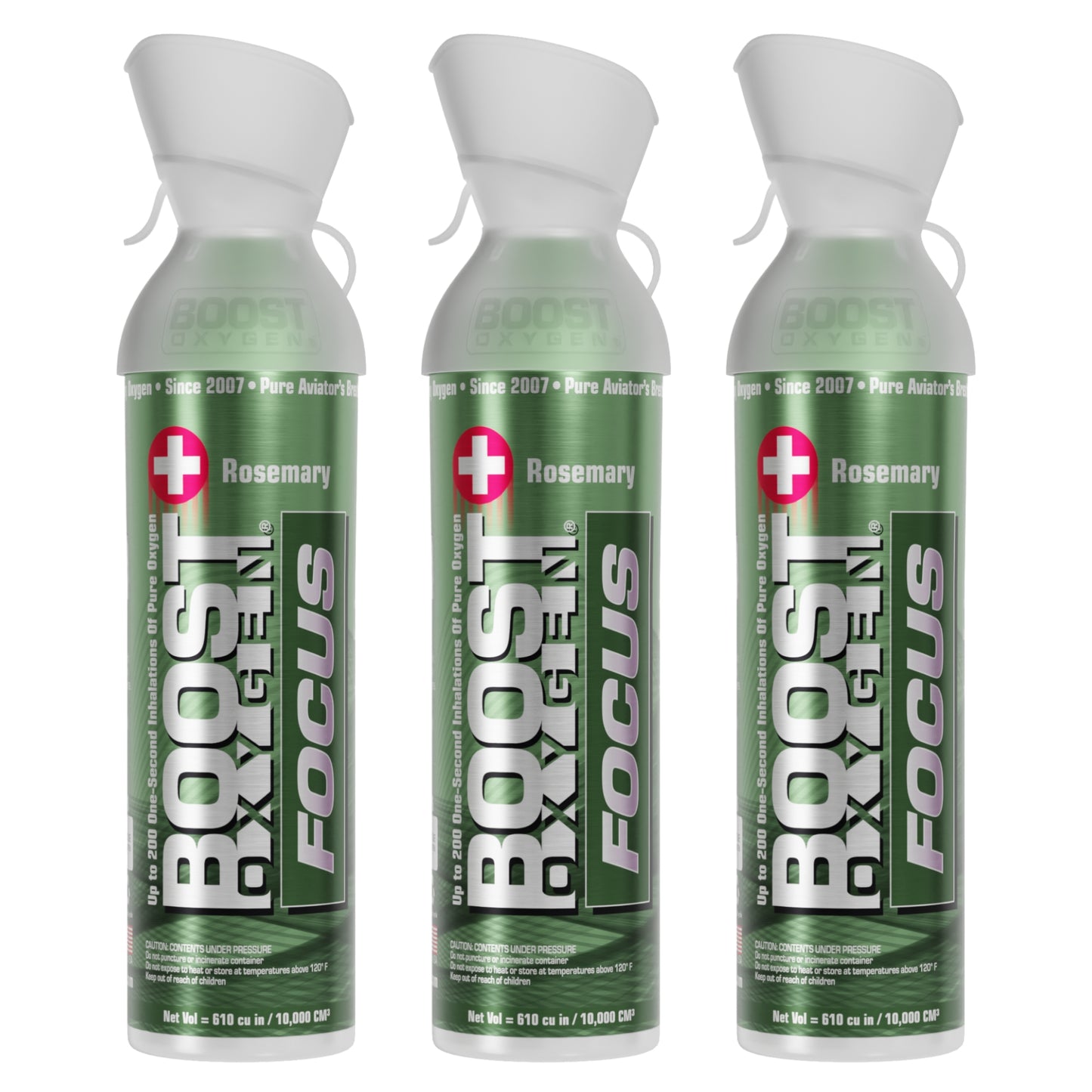 Boost Oxygen FOCUS | Rosemary - Large 10L - 3 Pack
