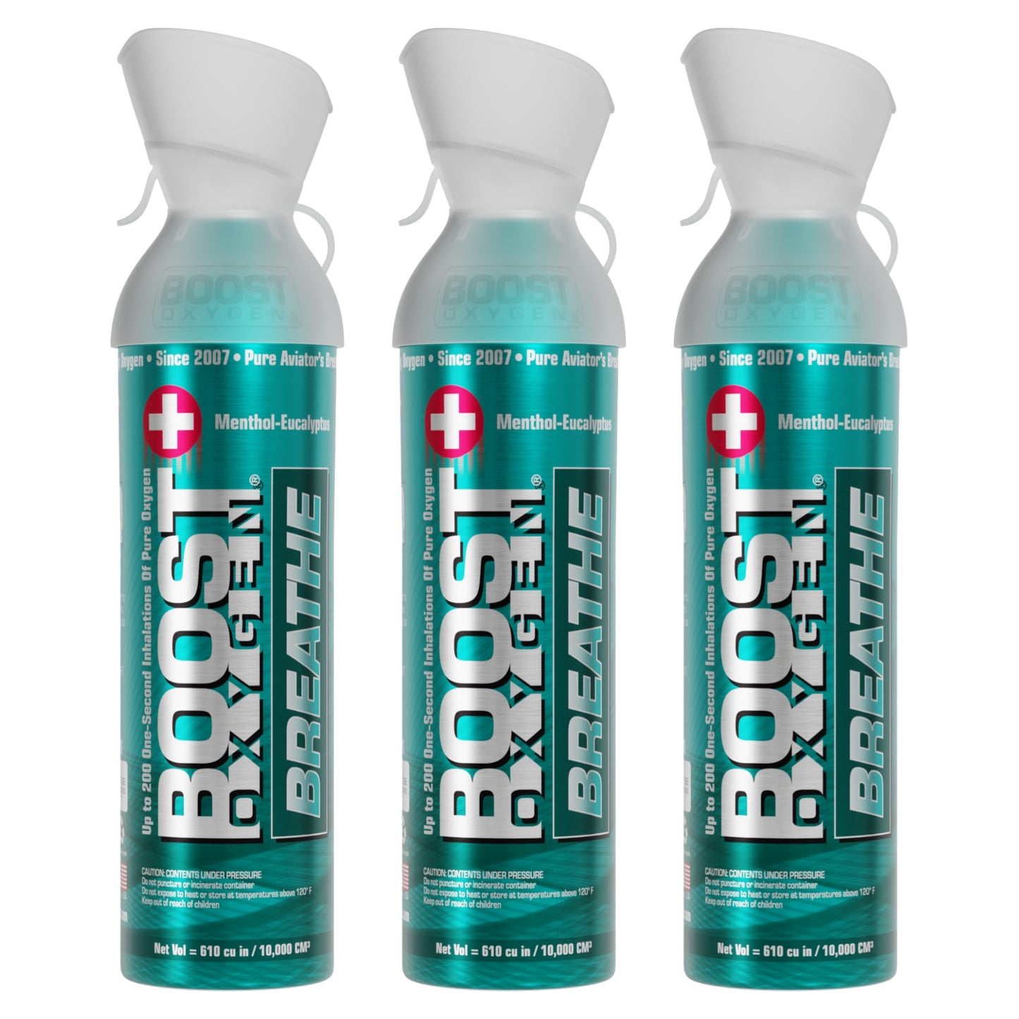 Boost Oxygen BREATHE | Menthol-Eucalyptus - Large 10L - 3 Pack