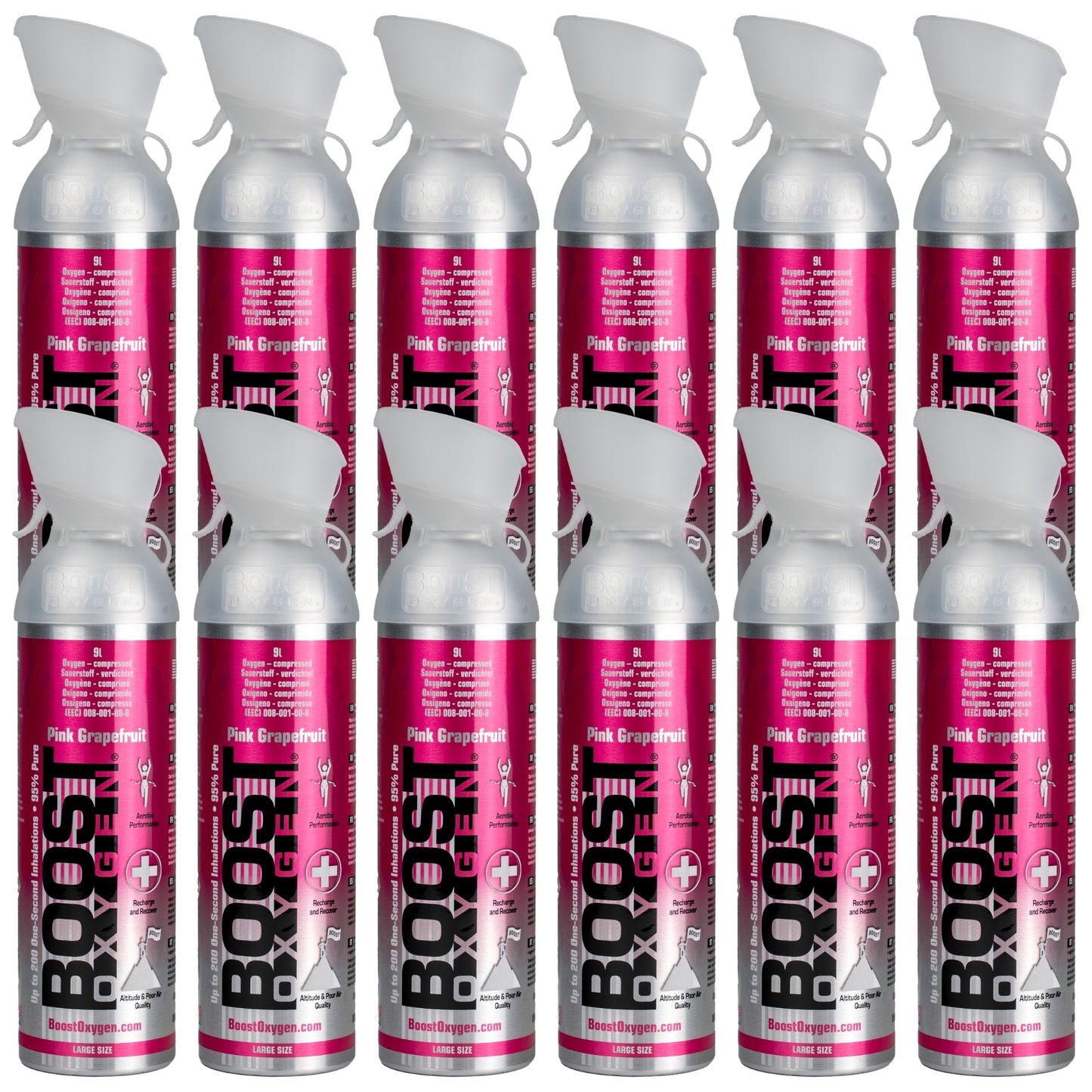 Boost Oxygen Pink Grapefruit - Large 10L - 12 Pack