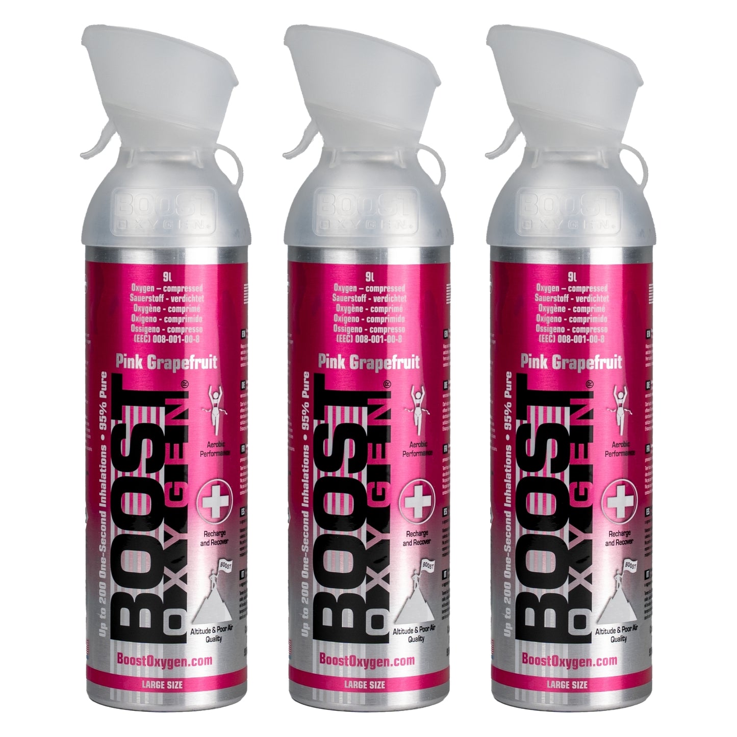 Boost Oxygen Pink Grapefruit - Large 10L - 3 Pack